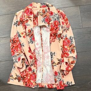 Floral Blazer in Pink and Red